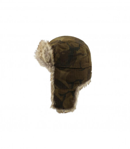 Bomber Cap Waxed Cotton Camouflage Stetson